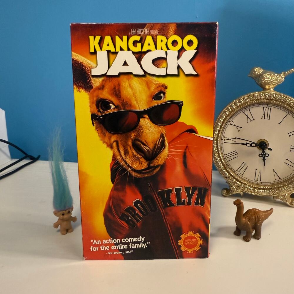 Kangaroo Jack VHS 2003 Family Comedy Retro Warner Bros Tested Works